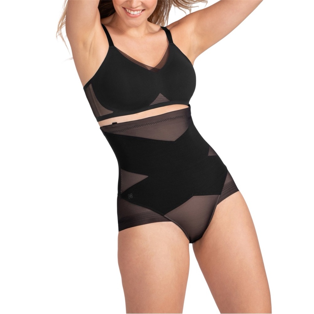 New Honeylove Woman's SuperPower Brief Black Compression Undergarment Large